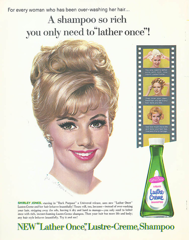 shirley jones lustre creme shampoo 1963