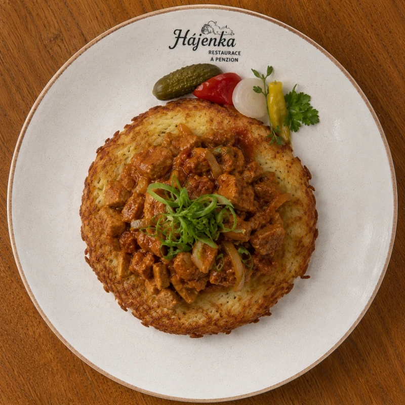 Potato Pancake with Pork Mixture