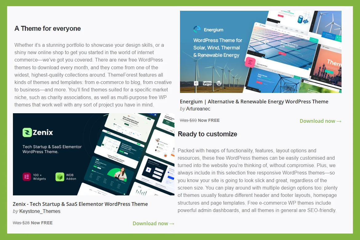 2025 Themeforest 《6月份》2款免費 Wordpress 佈景主題 Energium & Zenix 2025 Themeforest 《6月份》2款免費 Wordpress 佈景主題 Energium & Zenix