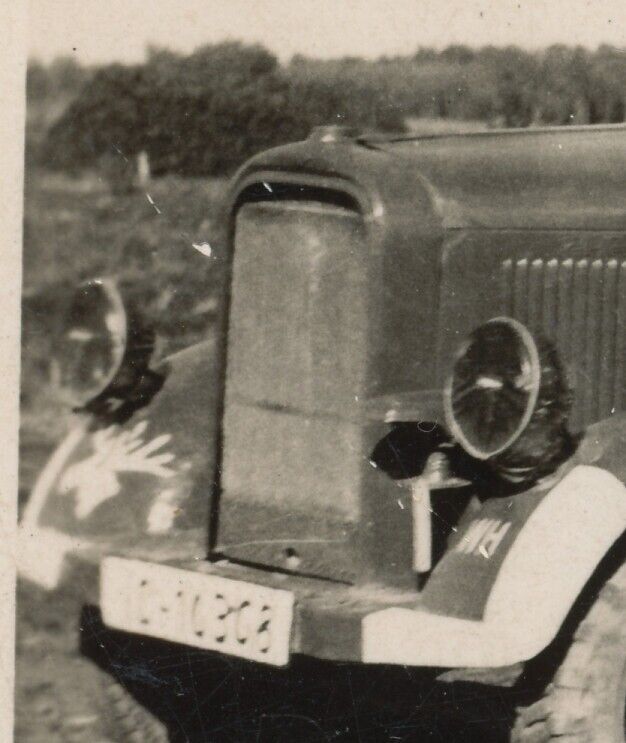 Foto - Soldaten mit LKW   Regimentsabzeichen Elch - 2 (2)