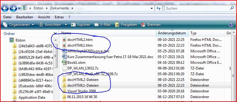Two htm files and other stuff appeared