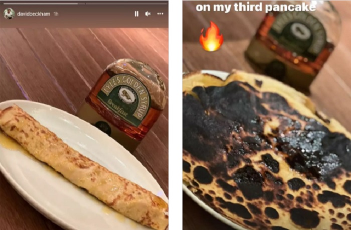 Momen David Beckham merayakan Pancake Day bersama putrinya, Harper Seven.