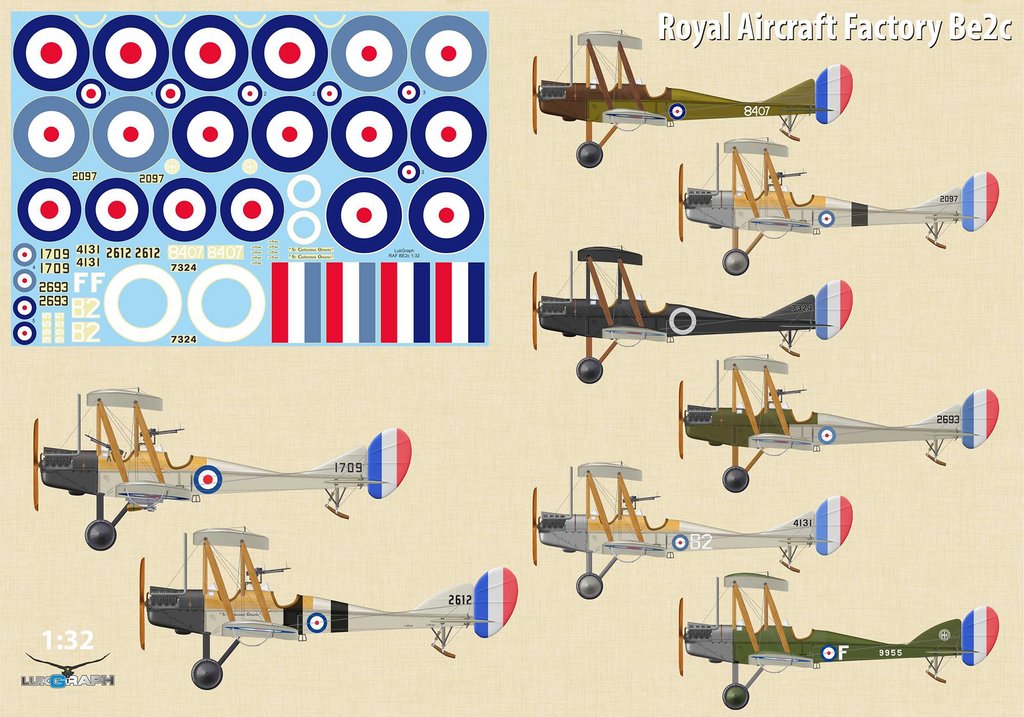 1/32 & 1/24 - Royal Aircraft Factory B.E.2c & e/f resin kits by ...