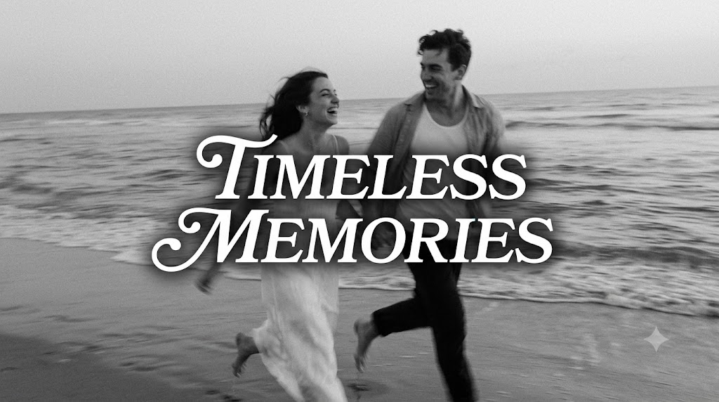 AI-generated example result for the youtube-thumbnail prompt: Timeless Memories Thumbnail – Vintage Beach Couple Cinematic Design AI YouTube Thumbnail Prompt
