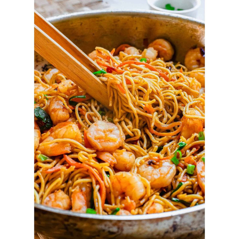 Shrimps Chinese Pasta