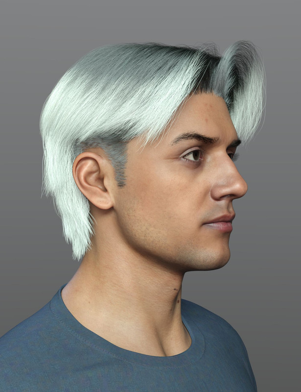dForce SPR Mid Split Hair for Genesis 9