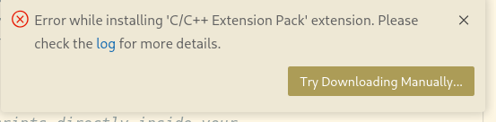 VSCode refuses to install an extension