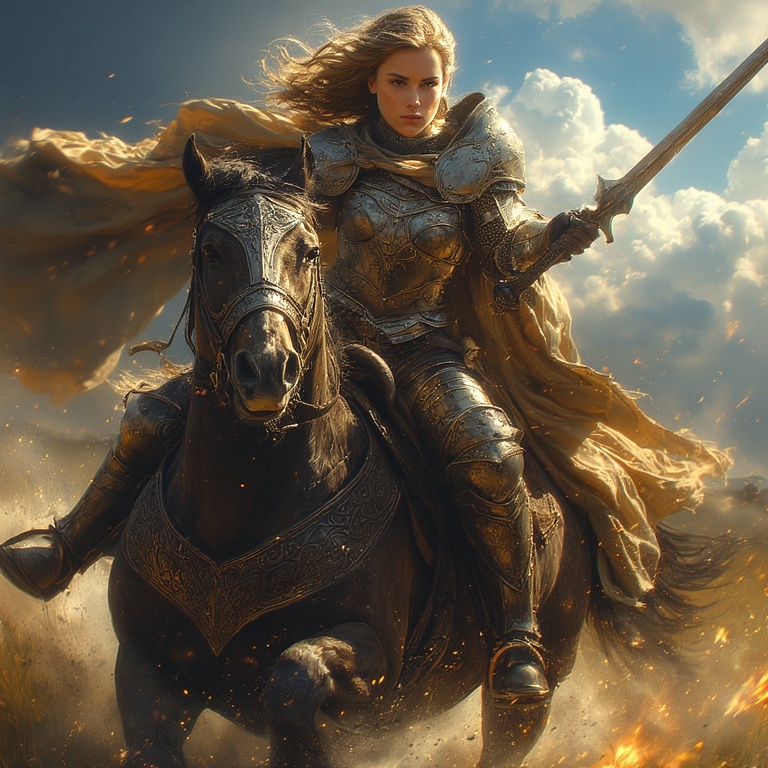 Armored-woman-charging-into-ba-(26)