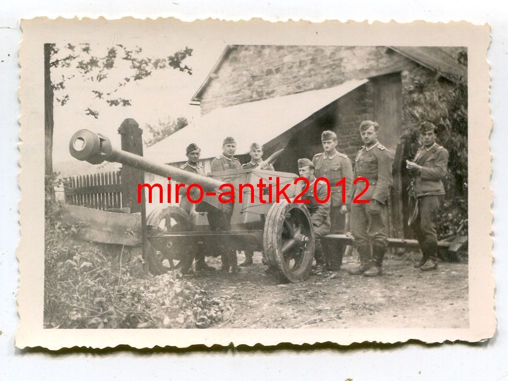 Foto, Wehrmacht, Ausbildung an Pak, Geschütz, Frankreich