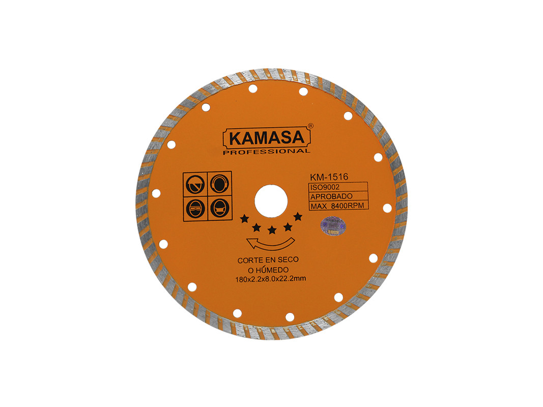 DISCO DIAMANTADO TURBO 180 NARANJA KAMASA