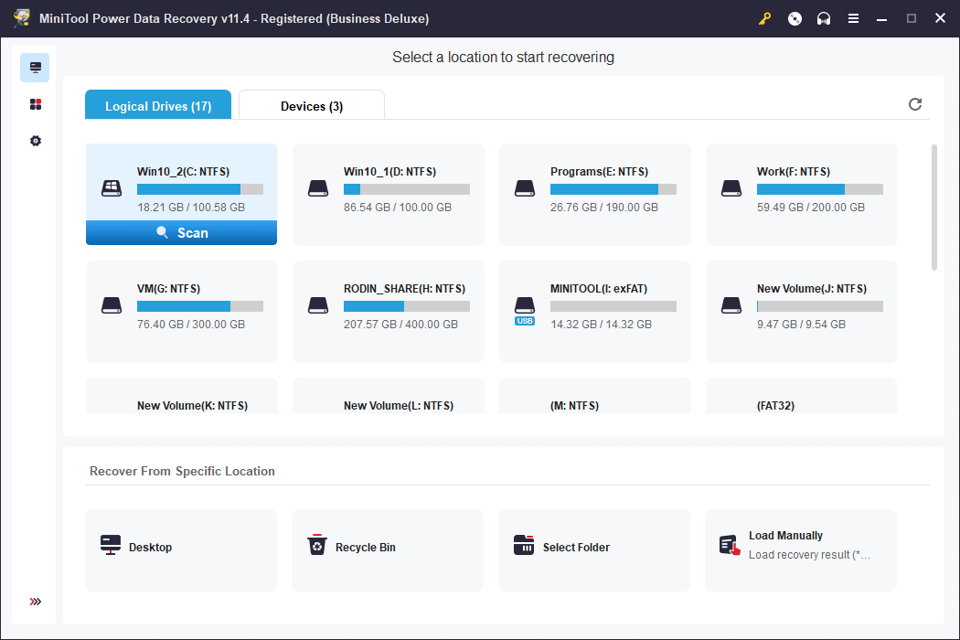 MiniTool Power Data Recovery Personal / Business 11.5 Pdr-business-step-1