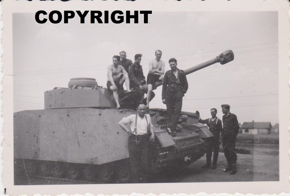 Orig.Foto Panzer IV Langrohr Seitenschürzen Besa