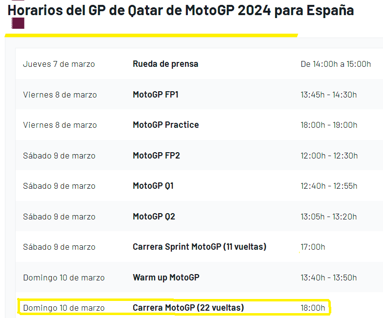 Juego con el "MUNDIAL DE MOTO GP - 2024" (II Edición) - Página 2 Horarios-1-carrera