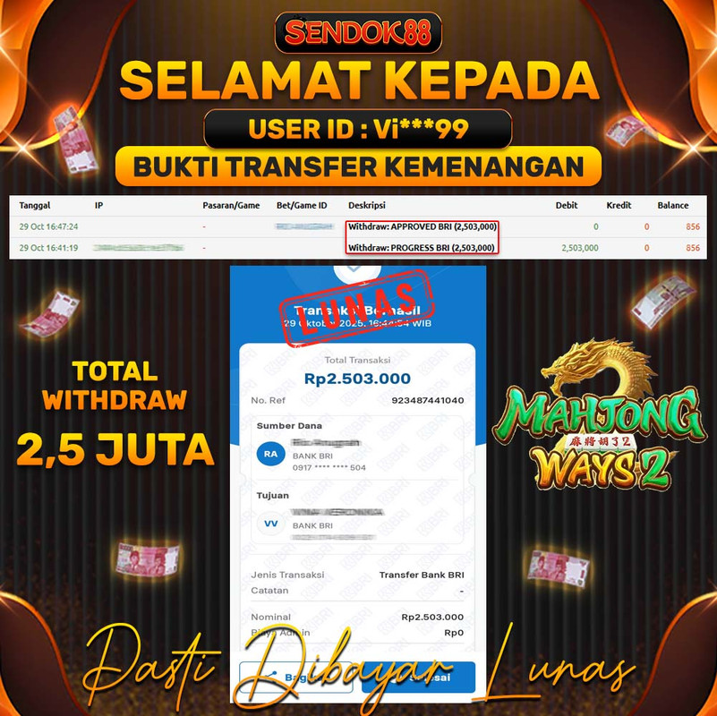 SENDOK88 JEPE! MAHJONG WAYS 2 Rp 2.503.000,- LUNAS!