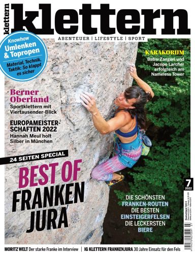 Cover: Klettern Magazin No 07 2022 Cover: Klettern Magazin No 07 2022