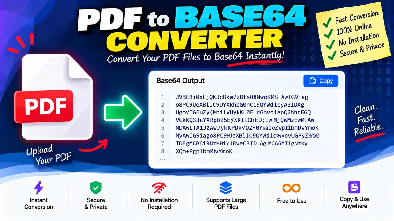 Free Pdf To Base64 Converter Online - 100% Free