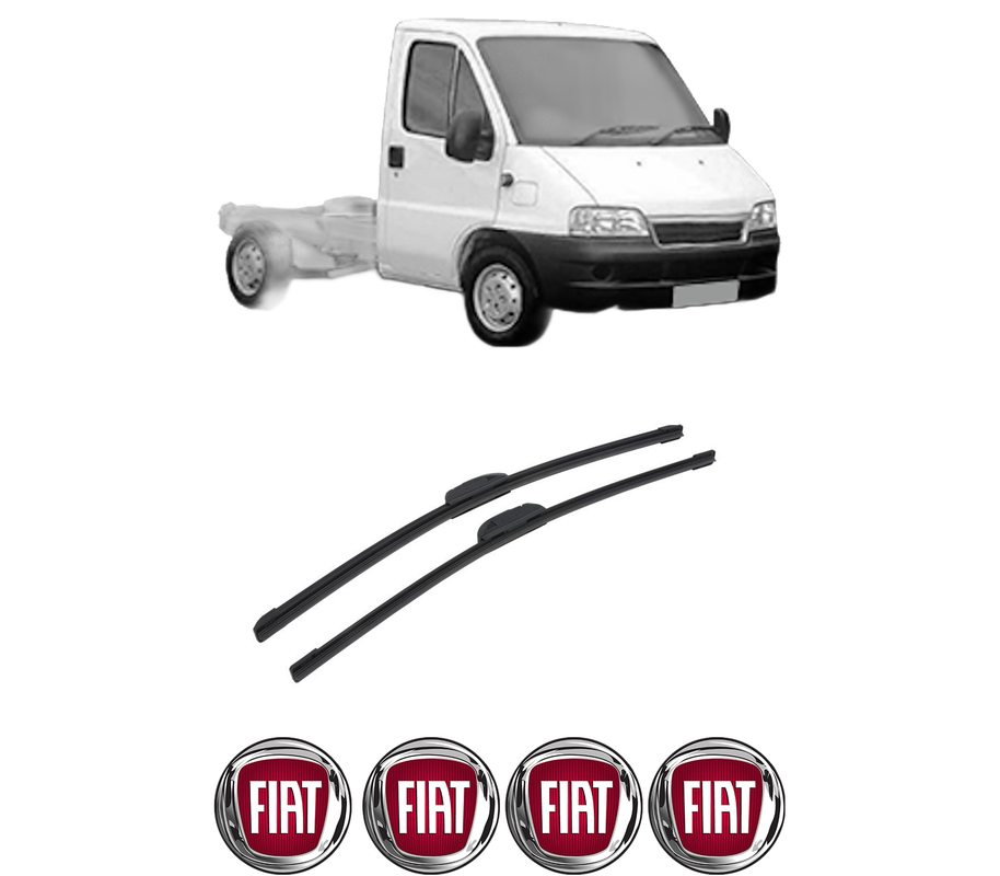 Set stergatoare auto FIAT DUCATO Platform/Chassis (244_) din 2001-2006, pentru parbriz auto, 2 bucati, Bosch Aerotwin Retrofit, din cauciuc siliconat rezistent, 4 Stickere Auto FIAT