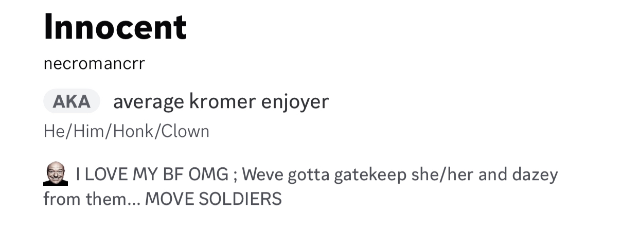 tobias' goofy ass pronoun gatekeeping