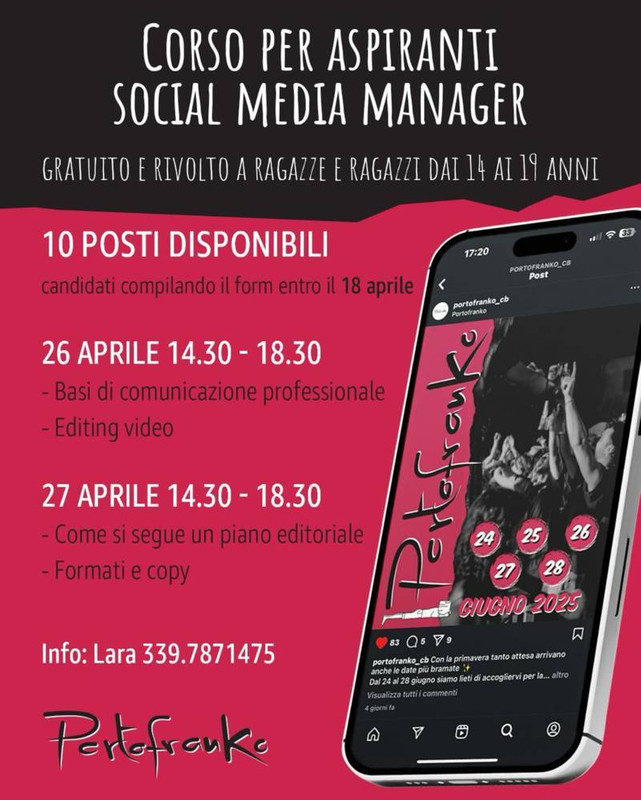 Social media e comunicazione: un corso gratuito per ragazzi e ragazze dai 14 ai 19 anni