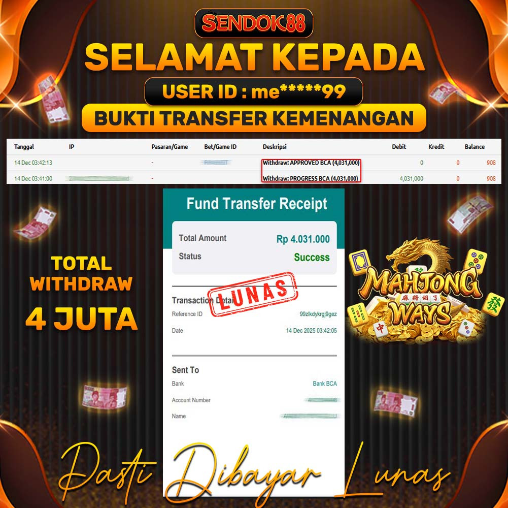 SENDOK88 JEPE! MAHJONG WAYS Rp 4.031.000,- LUNAS!