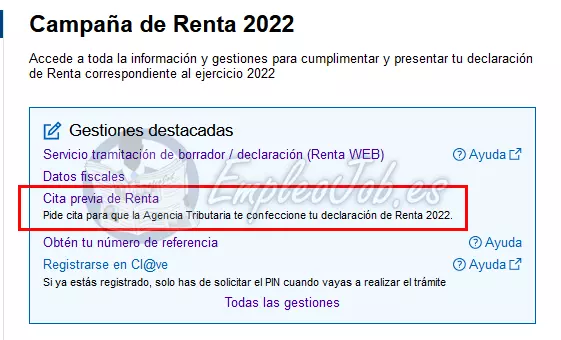 solicitar cita previa para hacer la declaración de la Renta 2022