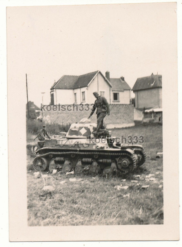 Foto französischer Char R 35 Panzer Tarnanstrich