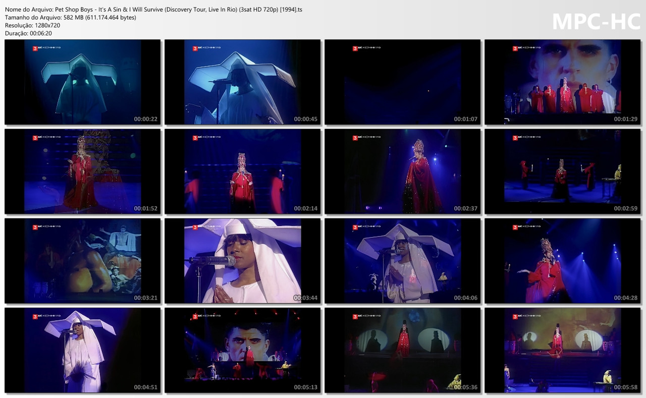 Pet Shop Boys - It's A Sin & I Will Survive (Discovery Tour, Live In Rio) (3sat HD 720p) [1994].ts