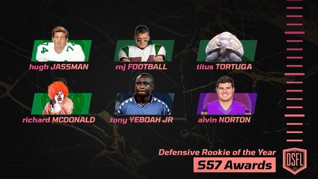 009 DSFL defensive rookie of the year NOM