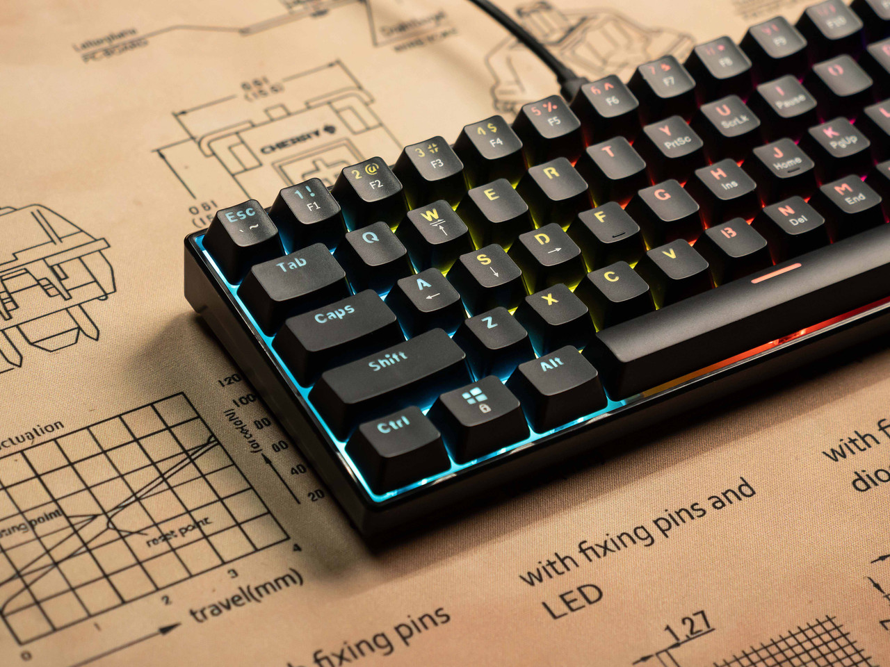 Tastatura NETSTAT A61K RGB iluminare per-key