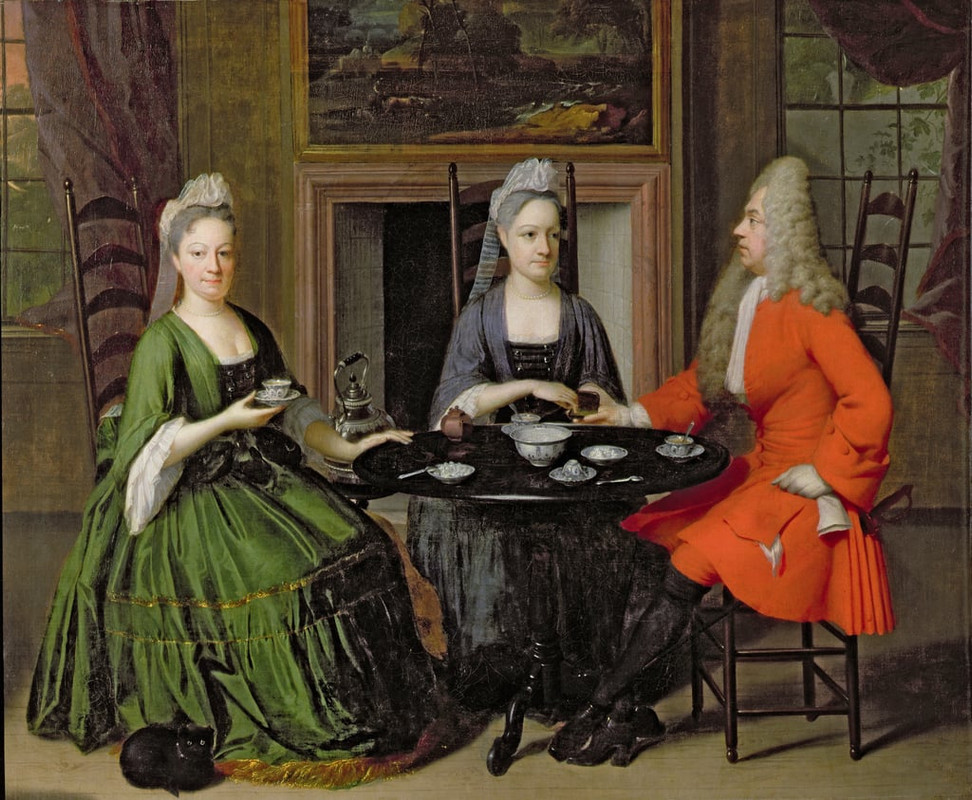 Nicolaes Verkolje - A Tea Party  - (MeisterDrucke-246998)