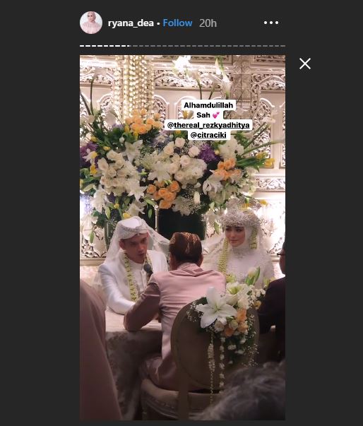 Momen ijab kobul Rezky Aditya dan Citra Kirana