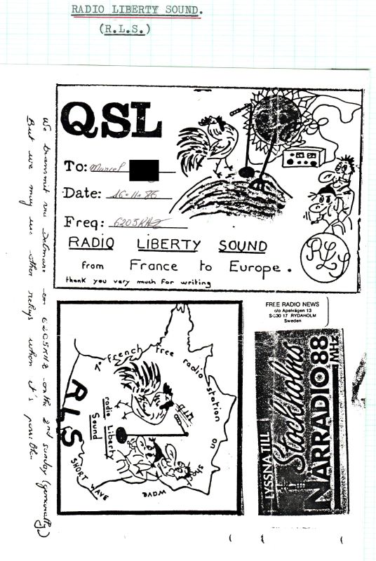 STATIONS PIRATES FRANCAISE.  QSL-RLS
