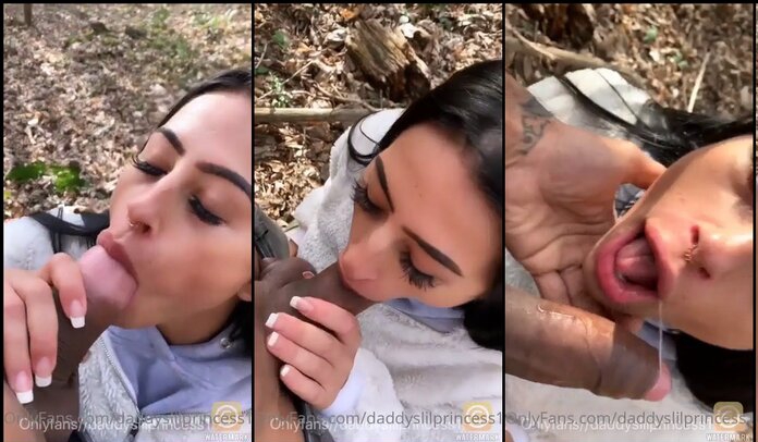 daddyslilprincess13 POV Blowjob In The Middle of The Wood Onlyfans