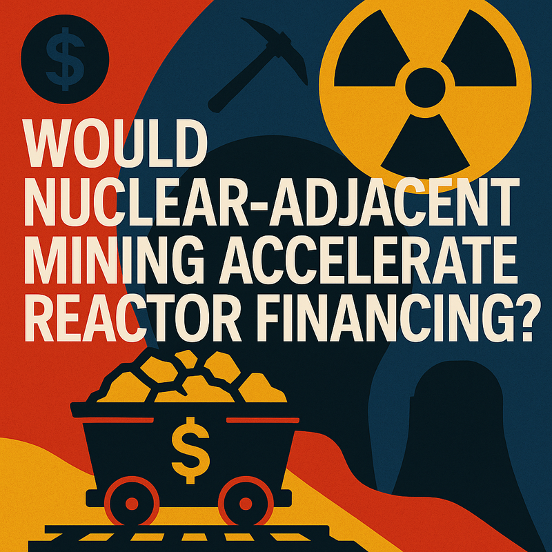 Would nuclear-adjacent mining accelerate reactor financing?