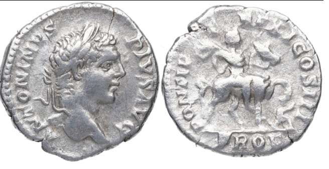 Denario de Caracalla. PONTIF TR P XI COS III / PROF. Emperador a caballo. Roma Carcabaprof