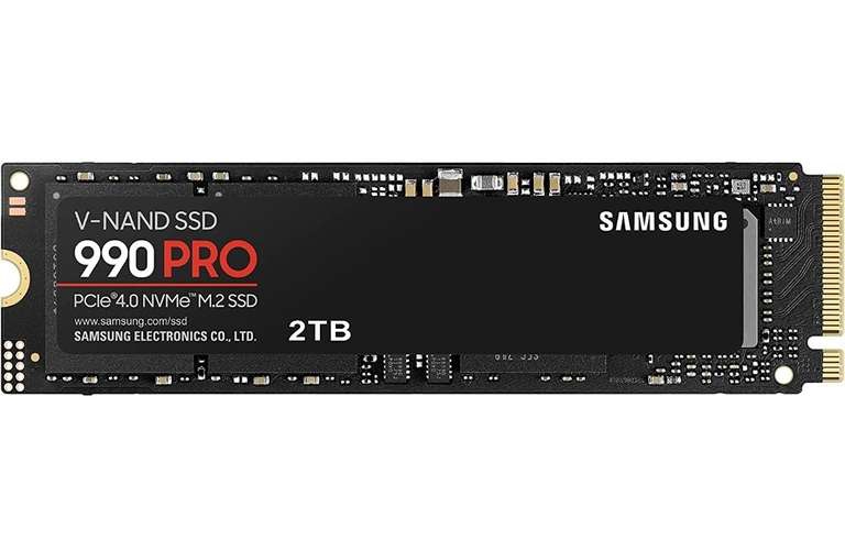 Amazon: Samsung Serie 990 PRO - 2TB PCIe Gen4. X4 NVMe 2.0c - SSD interno M.2 (MZ-V9P2T0B/AM) 
