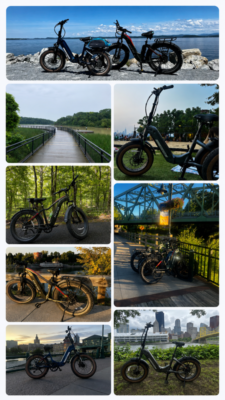 Rochester E-Bikes scenic ride photo collage