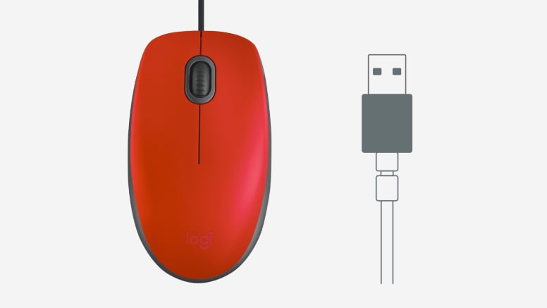 Mouse Logitech M110 Silent en un entorno de oficina.