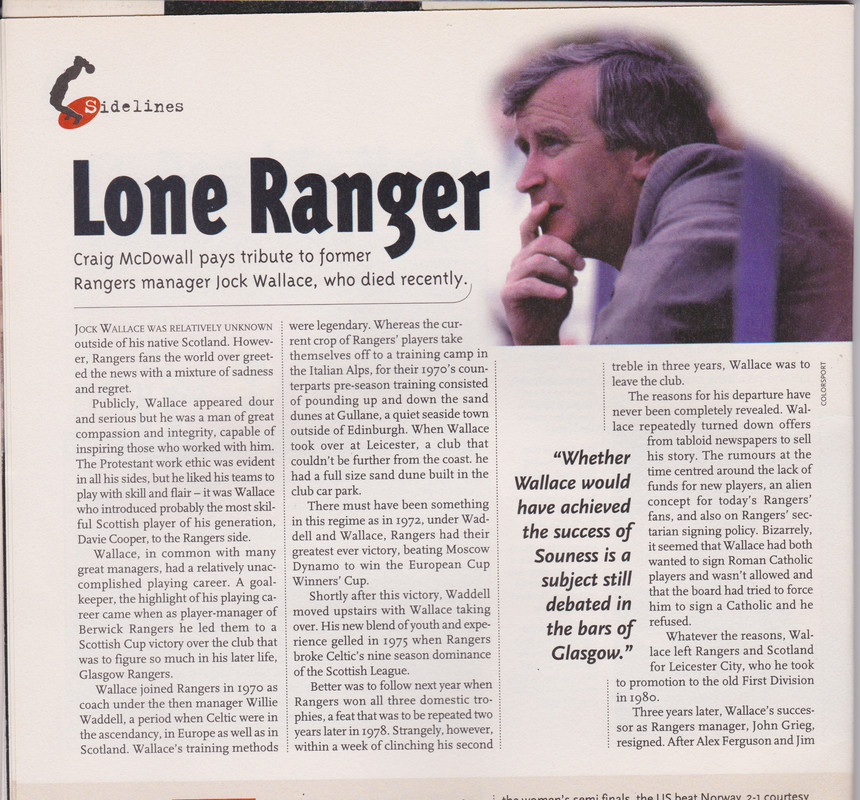 Jock Wallace WSC September 1996 1