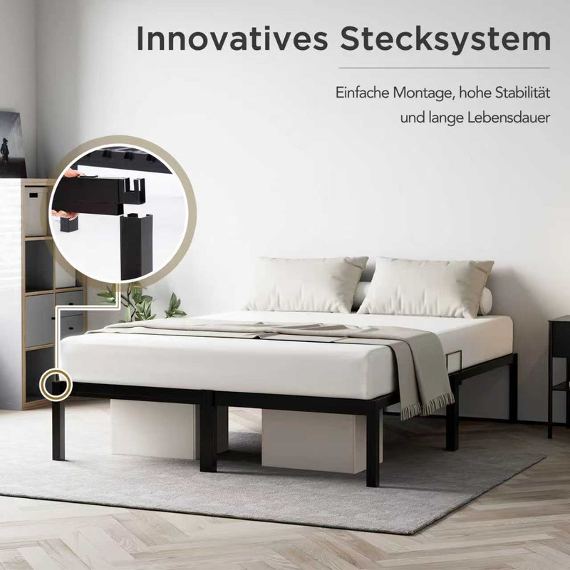 HOMAVO schraubenloses Stecksystem und einfache Montage des Metallbetts