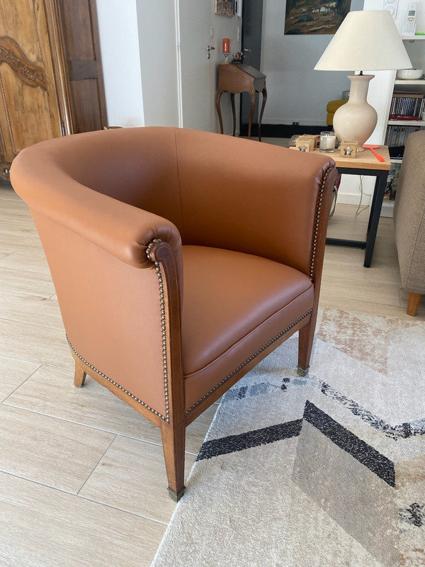 Siège rénové de tapissier décorateur