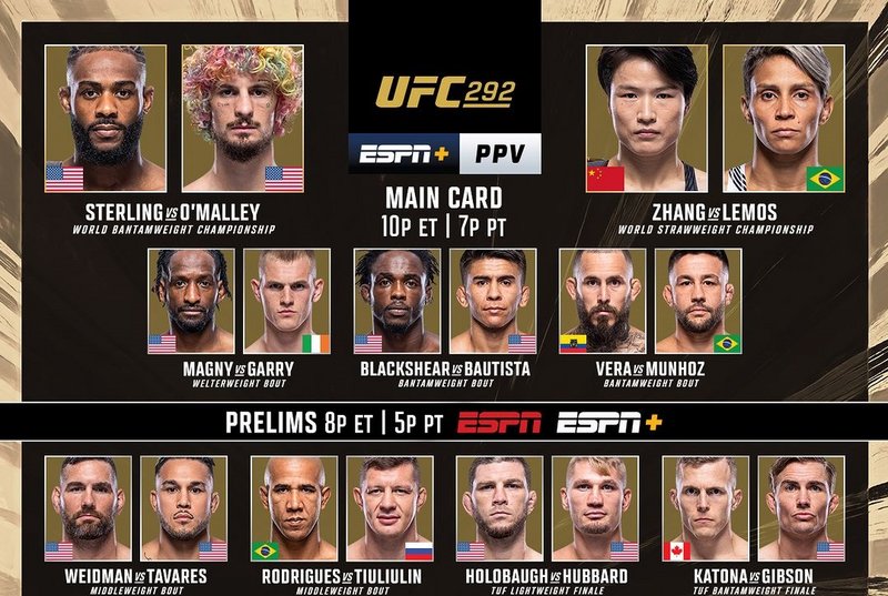 Резултати от UFC 292