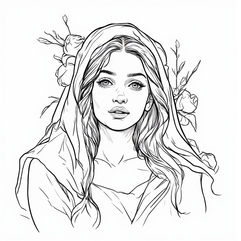 Madonna-l-Line-drawing-natural-(69)