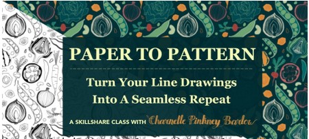 Paper to Pattern: How to Turn Line Drawings into a Seamless Repeat by Charnelle Barlow