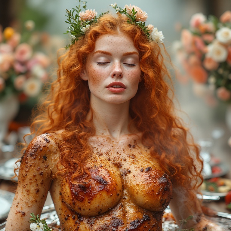 Garden wedding wom served Redhair 1 36