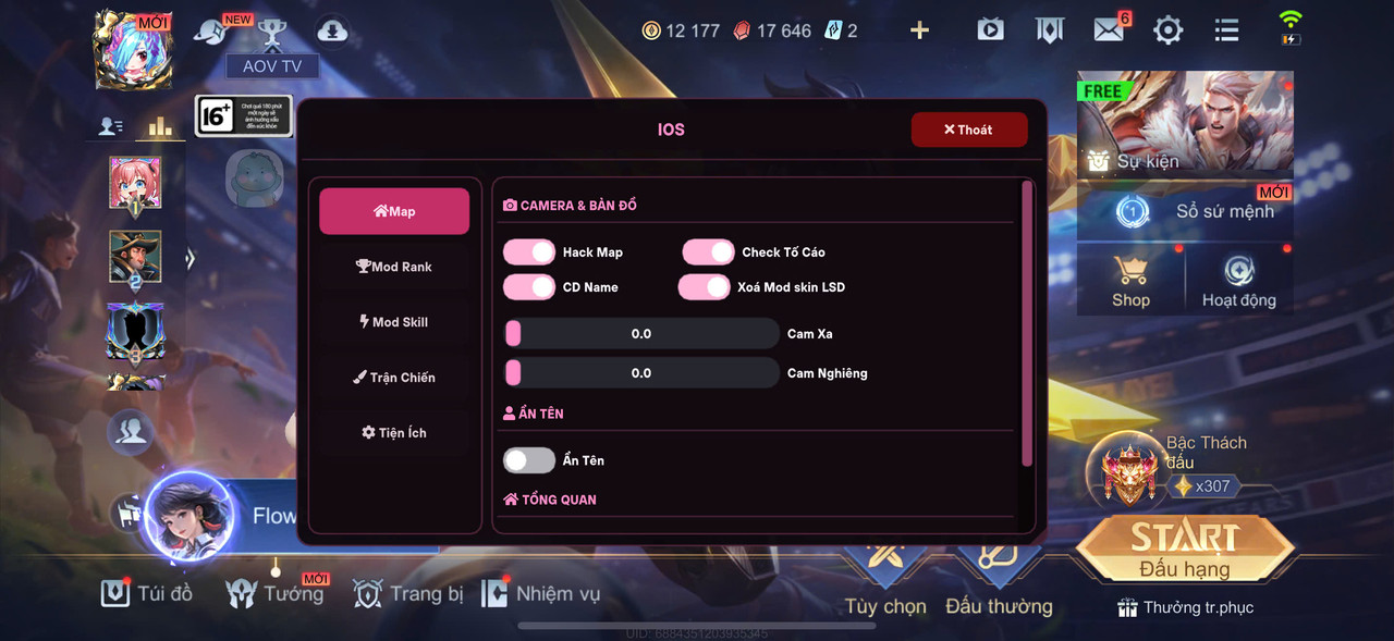 LQ IOS | KÍN VÀ XOÁ TỐ