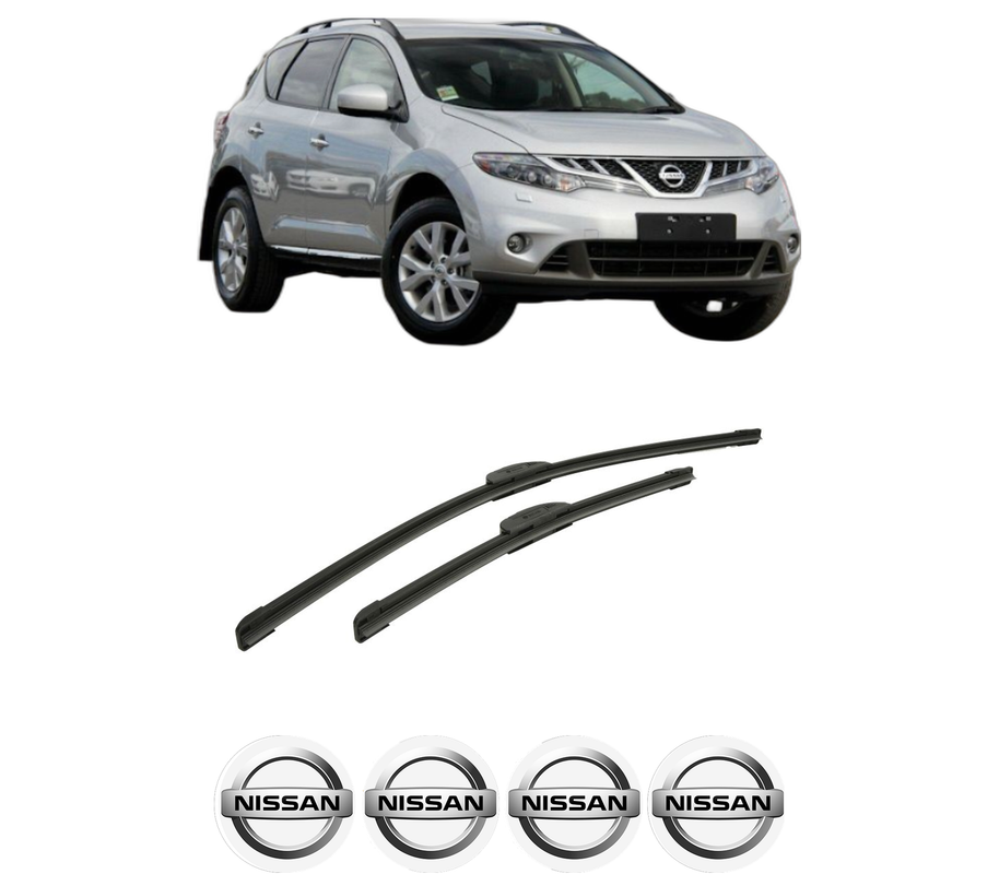 Set stergatoare auto NISSAN MURANO II VAN (Z51) din 2013-2014, pentru parbriz auto, 2 bucati, Bosch Aerotwin Retrofit, din cauciuc siliconat rezistent, 4 Stickere Auto NISSAN