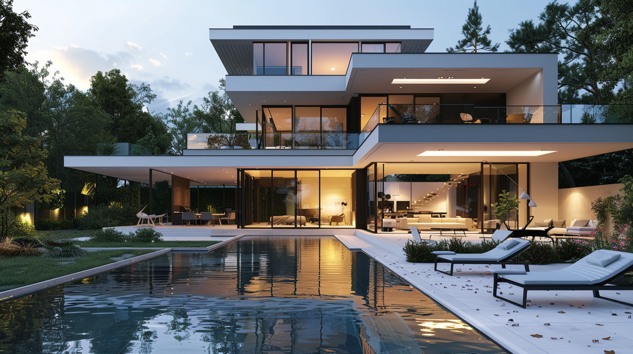 Another view of a modern residential house