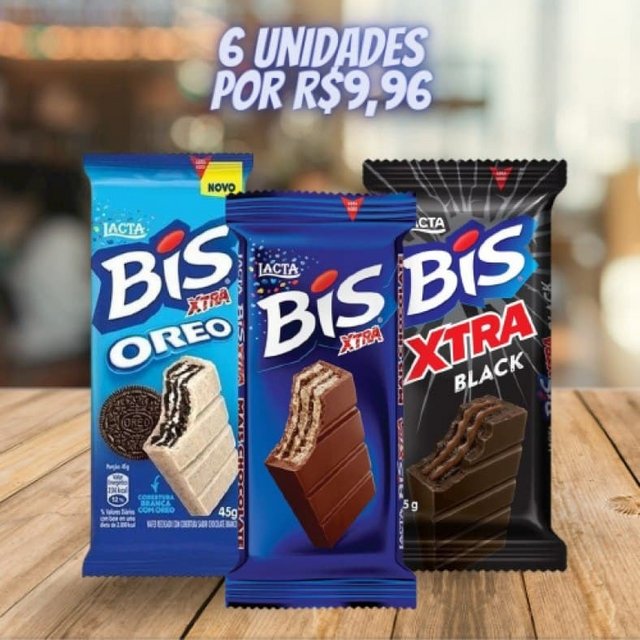 6 Chocolates Bis Xtra por R$ 9,96