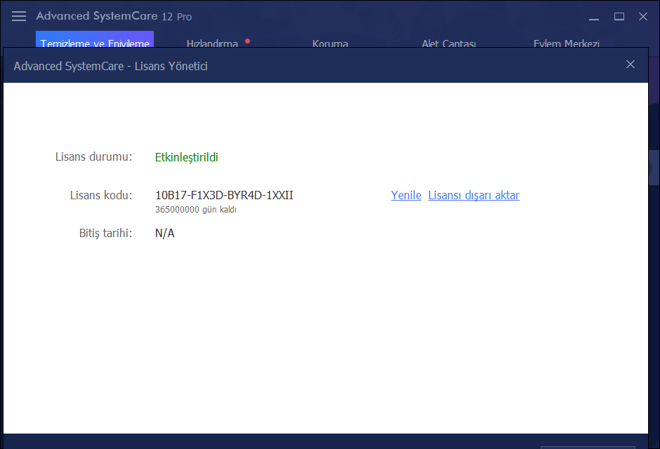 Advanced SystemCare Pro 12.3.0.335 | Katılımsız